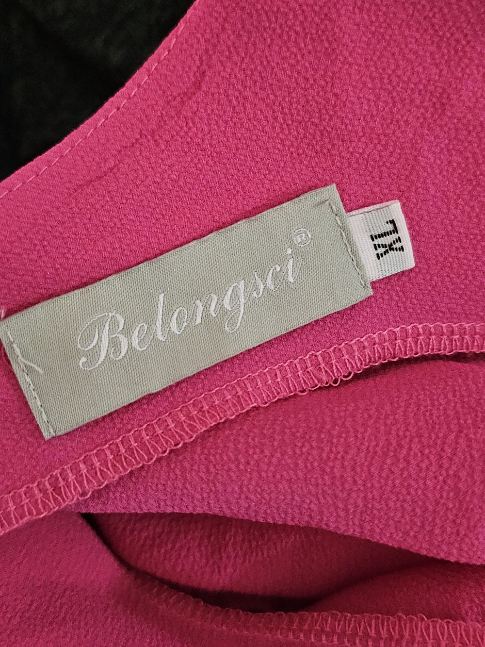Belongsci Wide Leg Jumpsuit - Fuchsia Pink Tie-Strap Womens XL - Picture 7 of 8